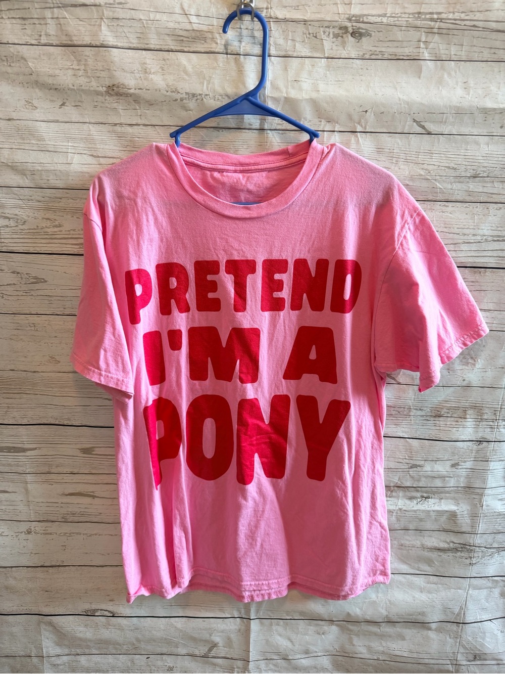 Pink Graphic Tee - "Pretend I'm a Pony"